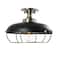 Hello Honey® 13" Wide Caged Dome Metal Semi-Flush Mount Ceiling Light